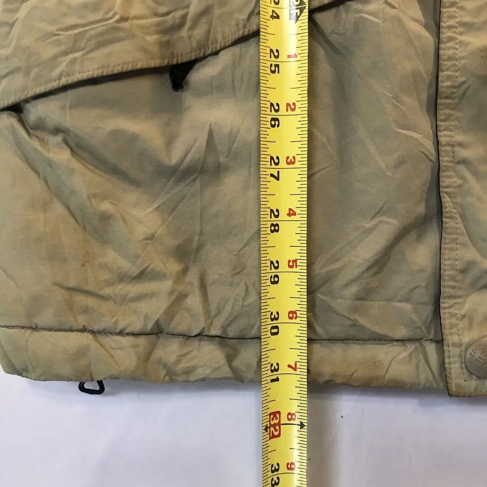 Columbia Sportswear Green Tan Colorblock Fleece Lined Winter Coat Men's Medium